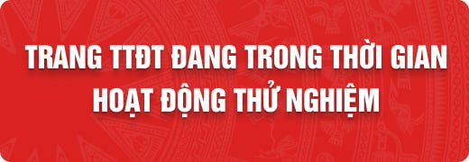 Trang thông tin điện tử đang trong thời gian hoạt động thử nghiệm
